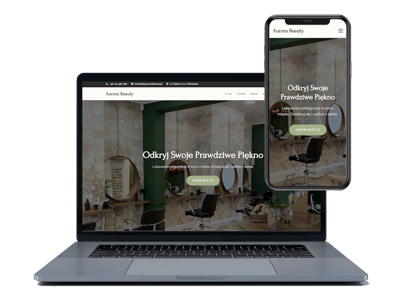 Realizacja strony dla salonu kosmetycznego