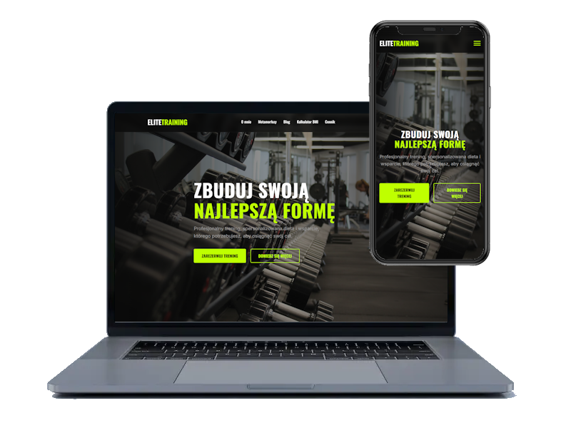 Realizacja strony dla Trenera Personalnego